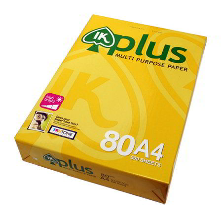 IK Plus Paper (Yellow) — IK Plus 70/75/80 GSM A4 Copier Paper Wholesale India